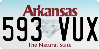 AR license plate 593VUX