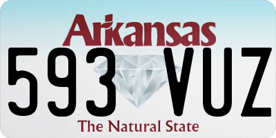 AR license plate 593VUZ