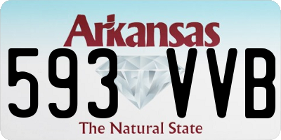 AR license plate 593VVB
