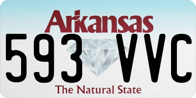 AR license plate 593VVC