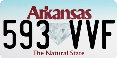 AR license plate 593VVF
