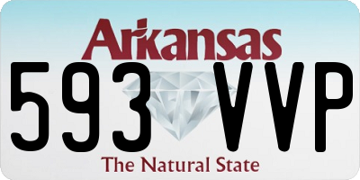 AR license plate 593VVP