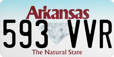 AR license plate 593VVR