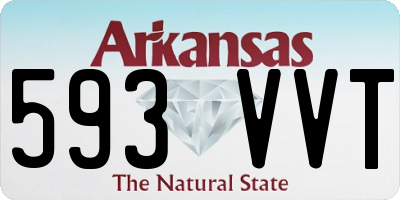 AR license plate 593VVT