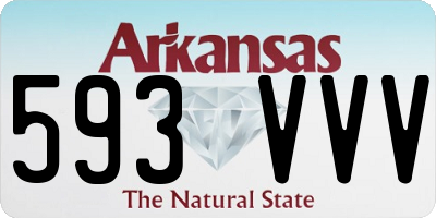 AR license plate 593VVV