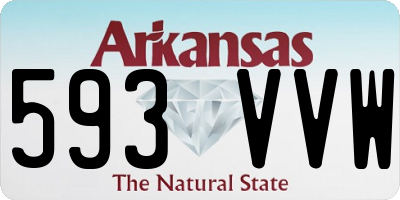 AR license plate 593VVW