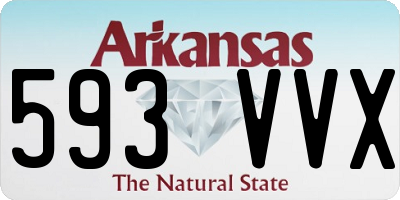AR license plate 593VVX
