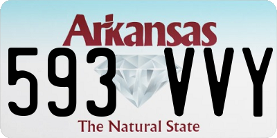 AR license plate 593VVY