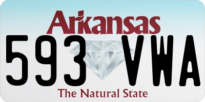 AR license plate 593VWA