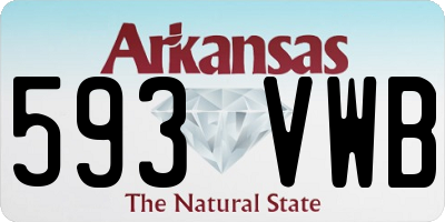 AR license plate 593VWB