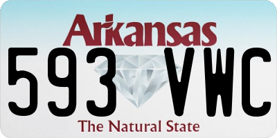 AR license plate 593VWC