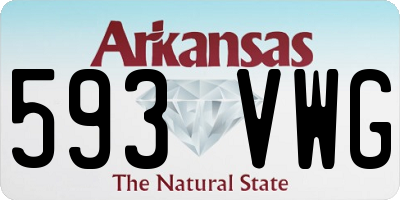 AR license plate 593VWG