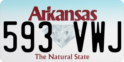AR license plate 593VWJ