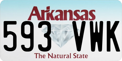 AR license plate 593VWK