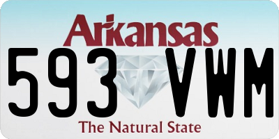 AR license plate 593VWM
