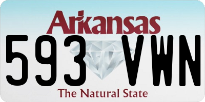AR license plate 593VWN