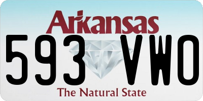 AR license plate 593VWO