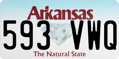 AR license plate 593VWQ