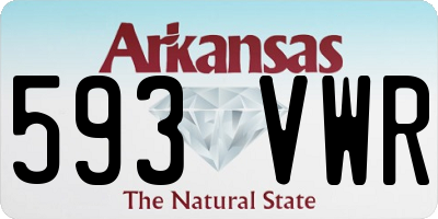 AR license plate 593VWR