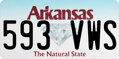 AR license plate 593VWS
