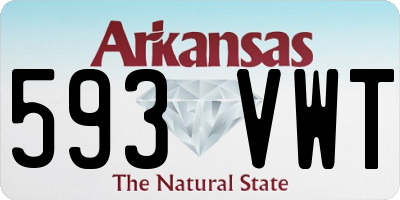 AR license plate 593VWT