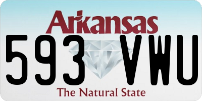 AR license plate 593VWU