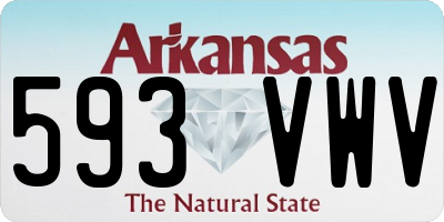 AR license plate 593VWV