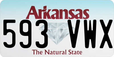 AR license plate 593VWX