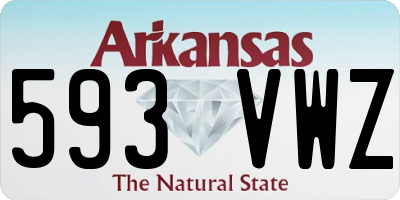 AR license plate 593VWZ