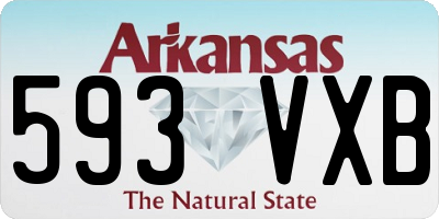 AR license plate 593VXB