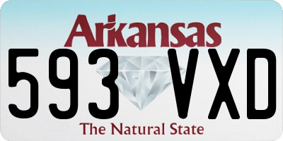 AR license plate 593VXD