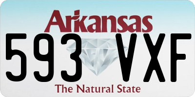 AR license plate 593VXF