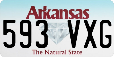 AR license plate 593VXG