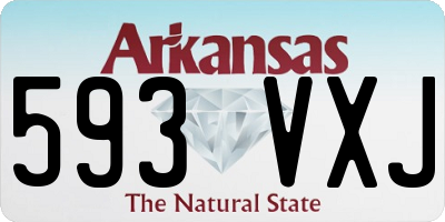 AR license plate 593VXJ