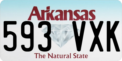 AR license plate 593VXK