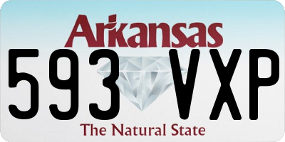 AR license plate 593VXP
