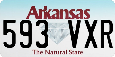 AR license plate 593VXR