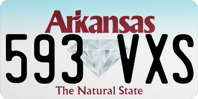 AR license plate 593VXS