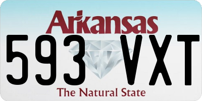 AR license plate 593VXT