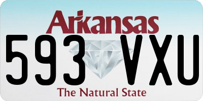 AR license plate 593VXU
