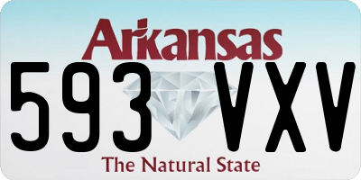 AR license plate 593VXV