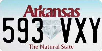 AR license plate 593VXY