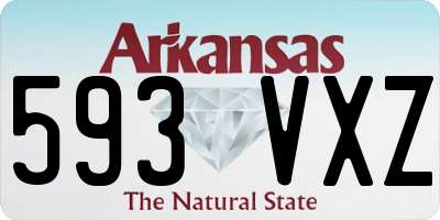 AR license plate 593VXZ