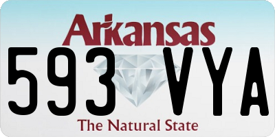 AR license plate 593VYA