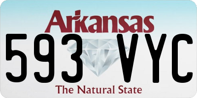 AR license plate 593VYC