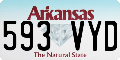 AR license plate 593VYD