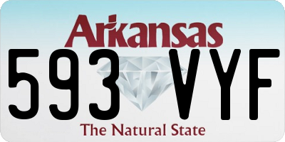 AR license plate 593VYF