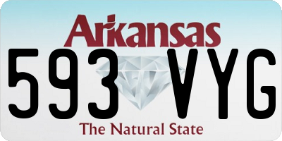 AR license plate 593VYG