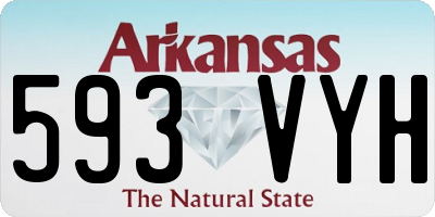 AR license plate 593VYH