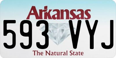 AR license plate 593VYJ
